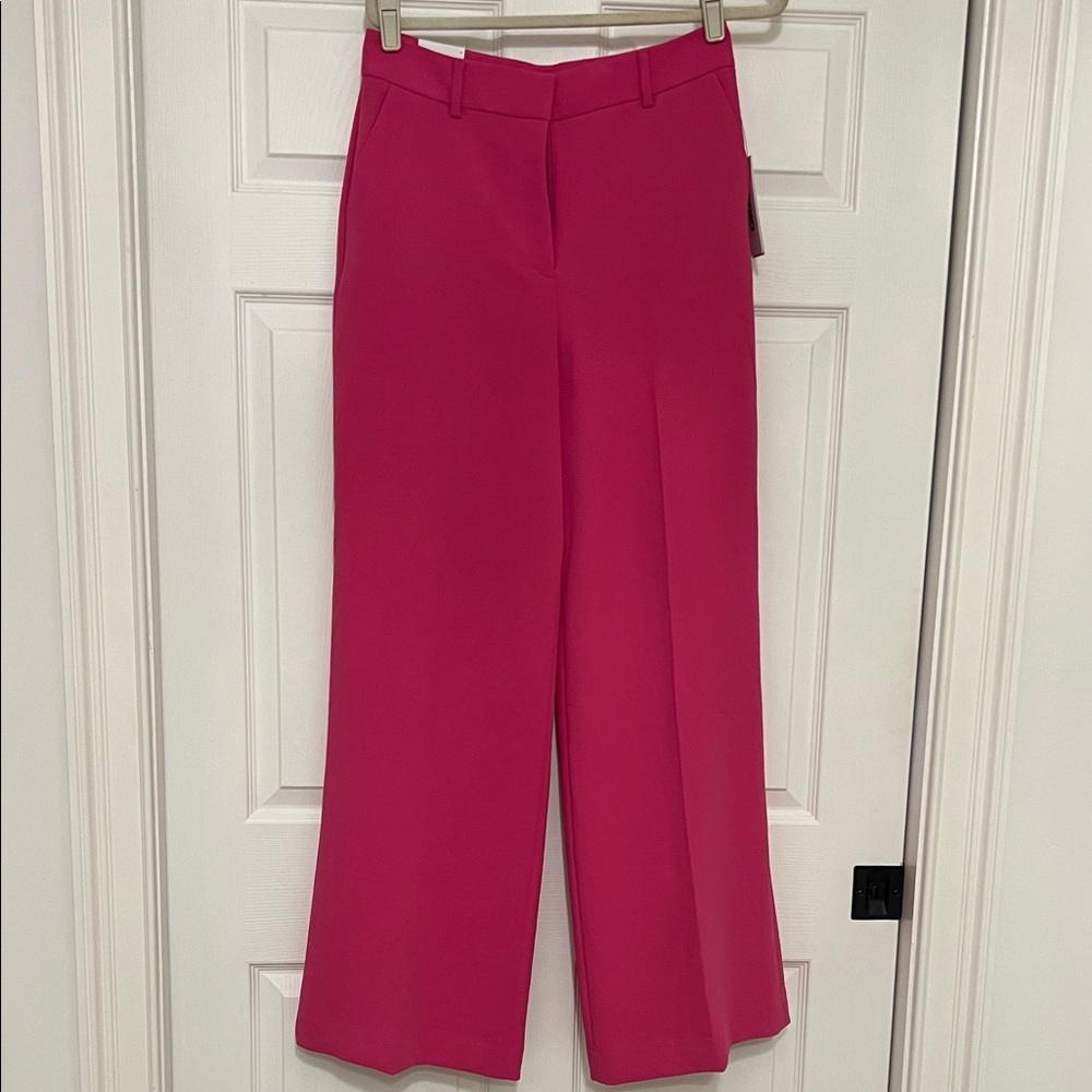 DKNYC Wide-Leg Dress Pants in Hot Pink